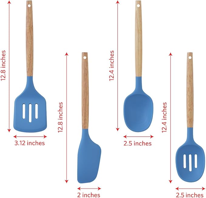 Glad Silicone Kitchen Utensils Set, and Spaghetti Server