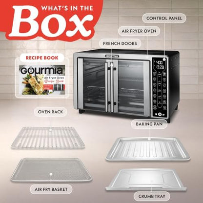Gourmia Toaster Oven - 6-Slice Capacity, Digital Display, Stainless Steel