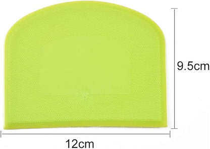 2 Pieces Dough Scraper Bowl Scraper Food-safe Plastic Dough Cutter Flexible