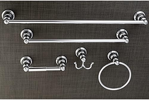 Kingston Brass Sante Fe Towel-Bar/Towel-Ring/Toilet Paper Holder/Robe Hook, 18"/24", Polished Chrome