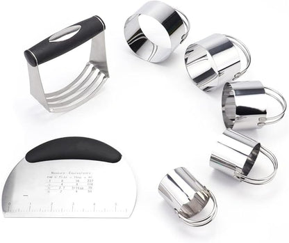 Tosnail Pastry Cutter, Dough Blender, 3 Cup Flour Sifter and Biscuit Cutter