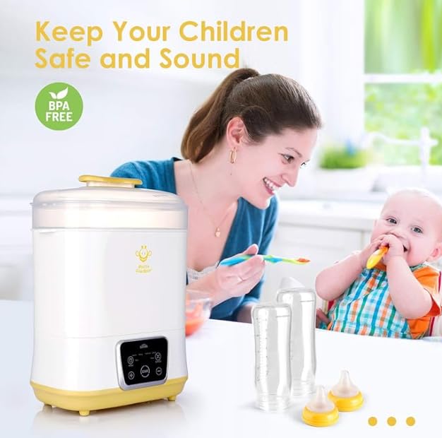 6-in-1 Electric Bottle Sterilizer and Dryer, Use as Baby Bottle Warmer