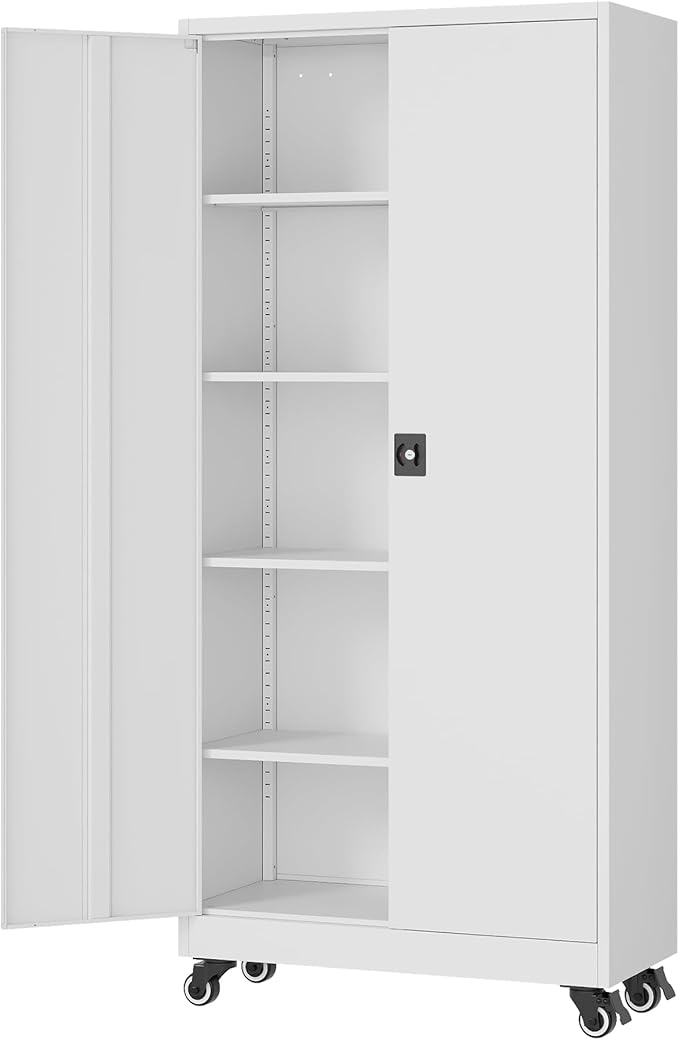 Metal Rolling Storage Cabinet-74.6” Tall Steel File Cabinets