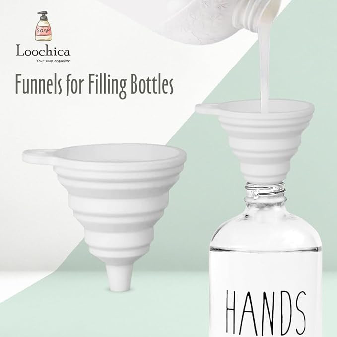 LOOCHICA Clear Glass Soap Bottle