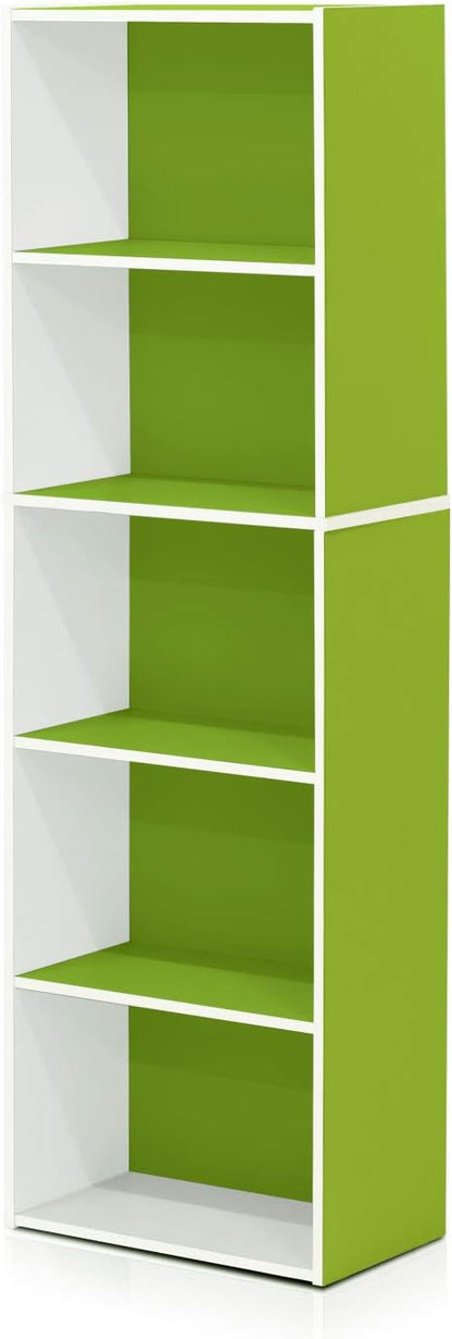 Furinno LUDER Book Shelf, 5-Tier Bookshelf, Bookcase
