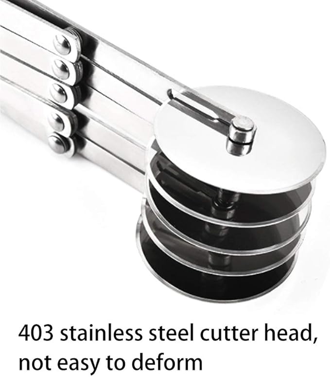 5 Wheel Pastry Cutter, Stainless Pizza Slicer, Expandable Pizza Slicer