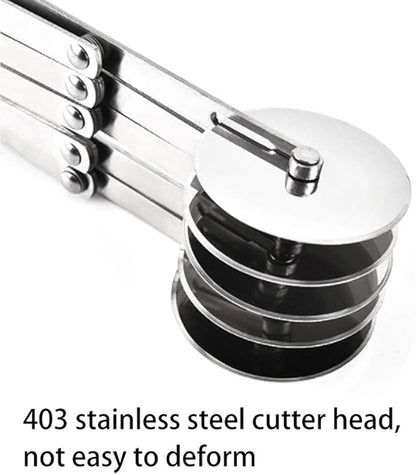 5 Wheel Pastry Cutter, Stainless Pizza Slicer, Expandable Pizza Slicer