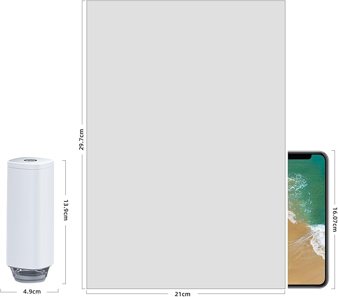 Handheld Vacuum Sealer Machine, Automatic Food Vacuum Pump, Sous Vide Vacuum Sealer Portable Vacuum Sealer Machine for Food Storage and Preservation