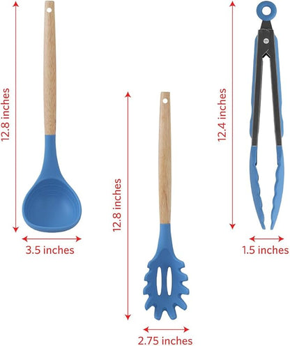 Glad Silicone Kitchen Utensils Set, and Spaghetti Server