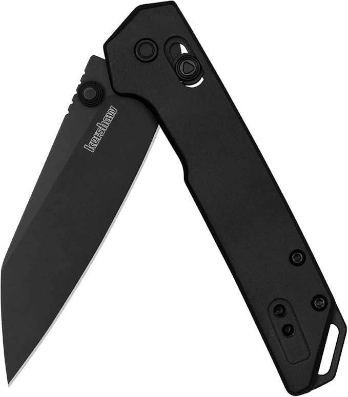 Kershaw Mini Iridium Folding Pocket Knife, 3 inch D2 Steel Blade, DuraLock, Aluminum Handle, Pocketclip