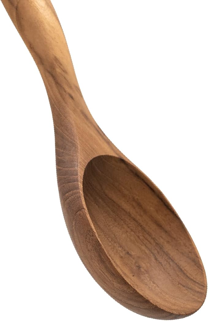 FAAY Short Handle Ladle, Eco Friendly Wooden Kitchen Tool, Hand Carved Unique