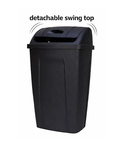 13 Gallon Kitchen Trash Can, Durable Plastic Waste Bin