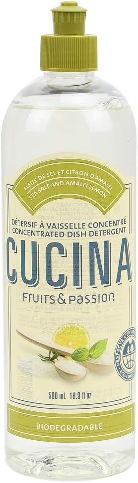 Fruits & Passion Cucina Dish Soap Detergent Refill Sea Salt and Amalfi Lemon-500ml