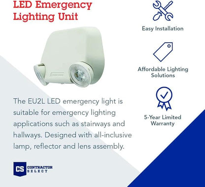 Lithonia Lighting Basics Low Profile Emergency Light, LED Emergency Lights