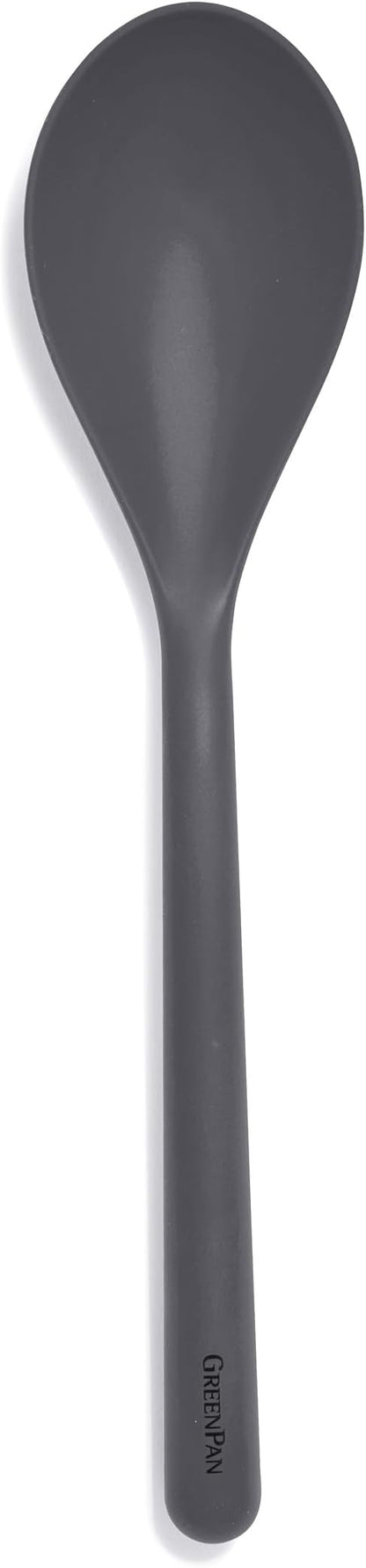 GreenPan Silicone Solid Spoon, Mixing Stirring Serving, Cooking Kitchen Utensil