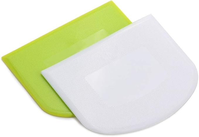 2 Pieces Dough Scraper Bowl Scraper Food-safe Plastic Dough Cutter Flexible