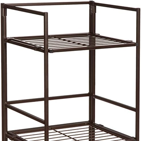 Amazon Basics 4-Tier Iron Towel Shelf Black 11.4"L x 11.8"W x 44.5"H
