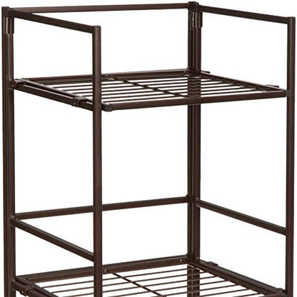 Amazon Basics 4-Tier Iron Towel Shelf Black 11.4"L x 11.8"W x 44.5"H