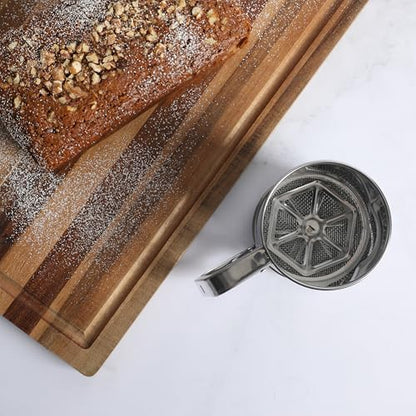 Oster Helmsdale 2 Cup Stainless Steel Flour Sifter for Baking for Crank Sifter