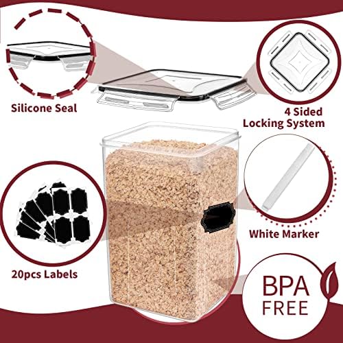 PRAKI 10 PCS Flour Sugar Storage Containers for Organizers and Storage