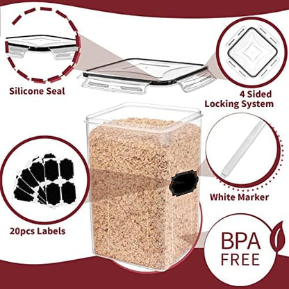 PRAKI 10 PCS Flour Sugar Storage Containers for Organizers and Storage