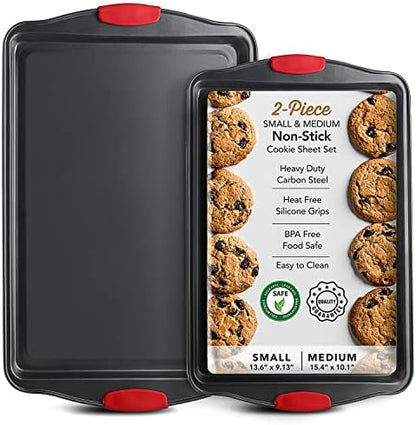 Eatex Baking Sheet Set, 2 Piece Baking Pans Set, Cookie Sheets for Baking