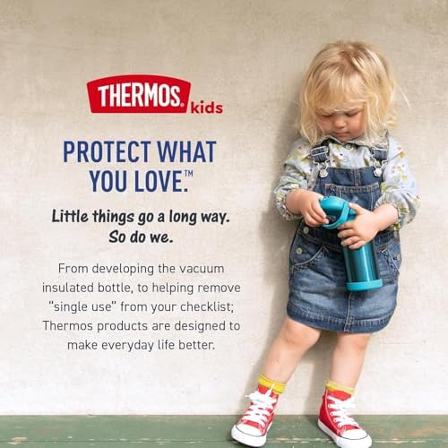 THERMOS FUNTAINER Water Bottle with Straw, 12oz, Spiderman