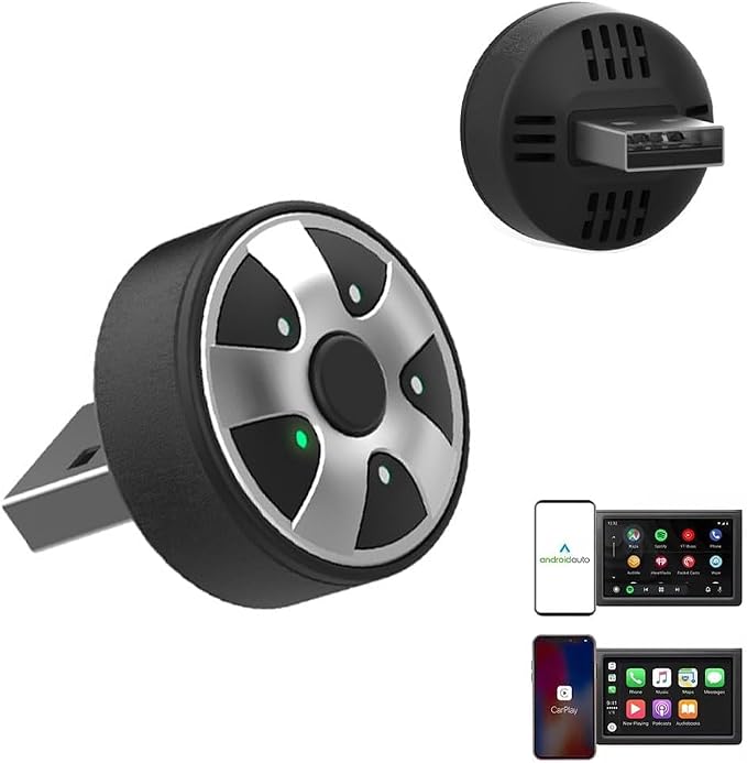 Compact USB Wireless Carplay/Android Auto Adapter for BMW 8 Series G14/G15/G16 2018-2022,Voice Control Plug and Play