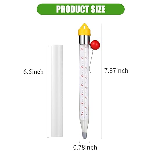 LABO Candy Thermometer, Analog Glass Thermometer