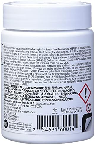 Urnex Cafiza Professional Espresso Machine Cleaning Tablets, 100 Count