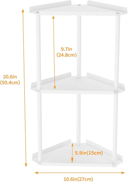 Jesginboo 3 Tier Bathroom Counter Organizer, Vanity Organizer Corner Shelf