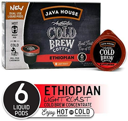 Java House Cold Brew Coffee Concentrate, Ethiopian, 1.35 Fl Oz