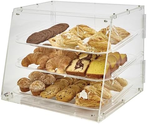 Winco 3-Tier Pastry Display Case, Acrylic Medium