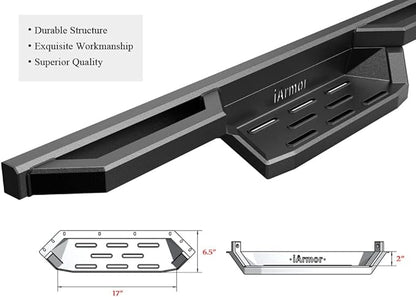 APS Stainless Steel Pocket Steps Running Boards Side Bars Compatible with Chevy Silverado GMC Sierra 1500 2500 1999-2006 Regular Cab & 2500 HD 3500 01-06 & Classic 07