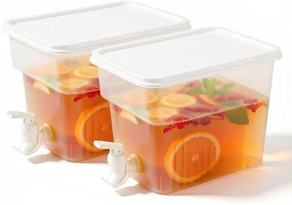 BEWBBAT 2 Pack 1.3 Gallon Fridge Drink Dispenser