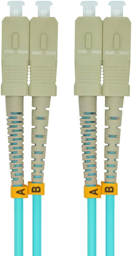 Jeirdus 50Meters 160ft SC to SC Duplex 50/125 10G OM3 Multi-Mode Fiber Optic