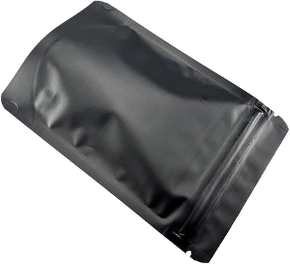 PABCK 50 Pieces 5.5x7.87 inch(Inside Size 4.7x5.1 inch) Stand-Up Resealable Heat Seal Bags 3.55mil Thick Frosted Black Foil Sealed Bags for Zip Packaging Lock Food Storage Pouch