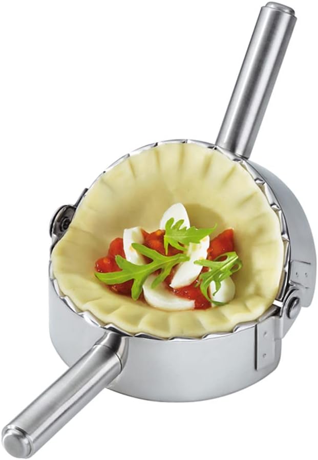 KAYCROWN 4.75 Inch Empanada Press, Stainless Steel Dumpling Maker Dough Cutter