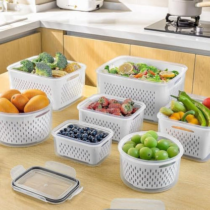 Freshmage Fruit Storage Containers for Fridge with Removable Colander 10