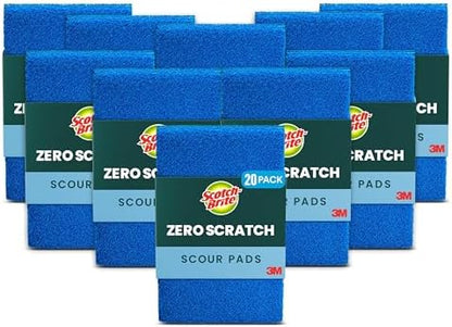 Scotch-Brite Zero Scratch Scouring Pad, 20 Pack