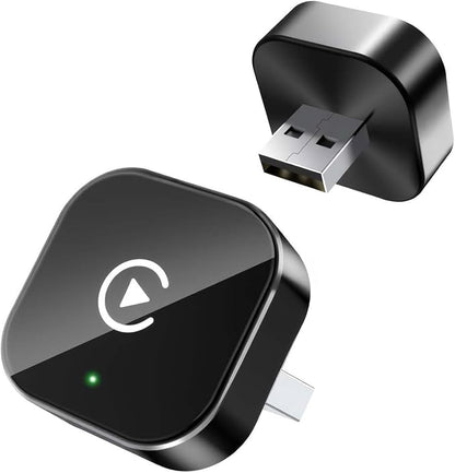 2 in 1 CarPlay Adapter for Peugeot Partner 2019 2020 2021 2022 2023 2024 2025, CarPlay Wireless Adapter with Auto Reconnect Fast Pairing Bluetooth Connection Compact USB Dongle