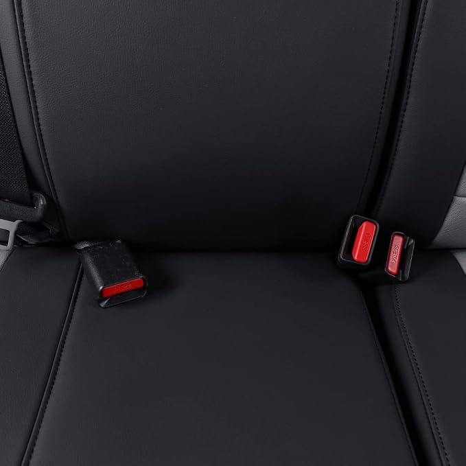 coverdream Tacoma Seat Covers Custom Fit for 2005-2011 Toyota Tacoma Double Cab/Crew Cab(TRD Sport Seats),Fully Covered Faux Leather Seat Protector-Full Set (Black)