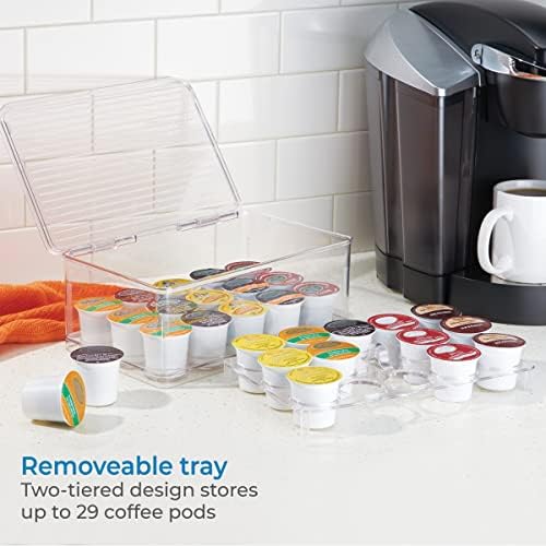 iDesign Stackable Coffee Pod Holder for K-Cup Pods, Clear