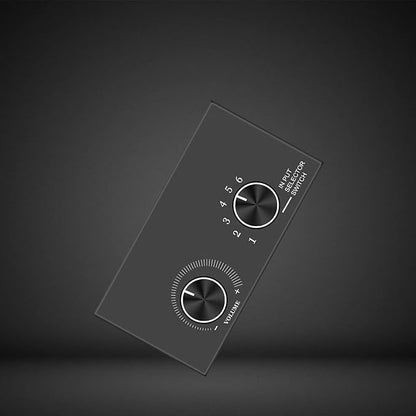 6-Way Audio Switcher, 3.5mm Stereo Audio Switcher, Plug & Play Compatible