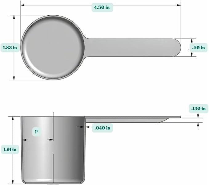 70 mL Long Handle Plastic Measuring Scoop
