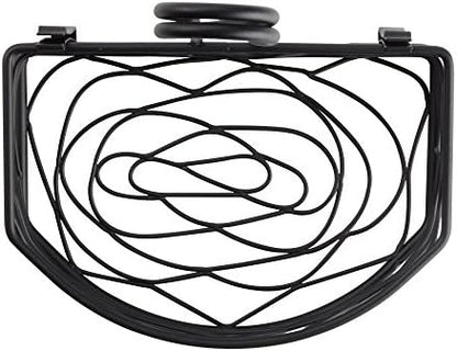 American Metalcraft SRBNB1 Semi-Round Wire Birdnest Condiment Rack Holder, Wrought Iron, Black