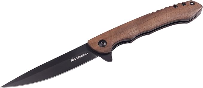 Gentleman's knife wood handle assist knife Flipping pocket knife ball bearing Folding Knife EDC Knives for Men Women Everyday Carry Outdoor Hiking Camping Gift