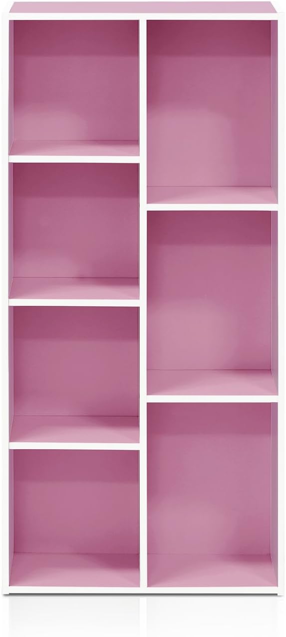Furinno LUDER Book Shelf, 7-Cube Bookshelf, Bookcase