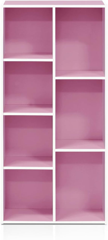 Furinno LUDER Book Shelf, 7-Cube Bookshelf, Bookcase