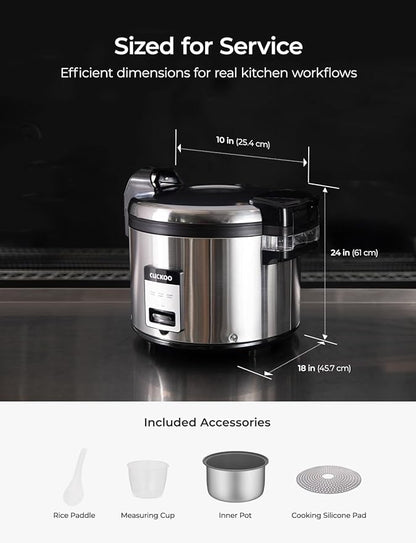 CUCKOO Commercial Rice Cooker & Warmer, Extra Large Rice Cooker 30-Cup Uncooked